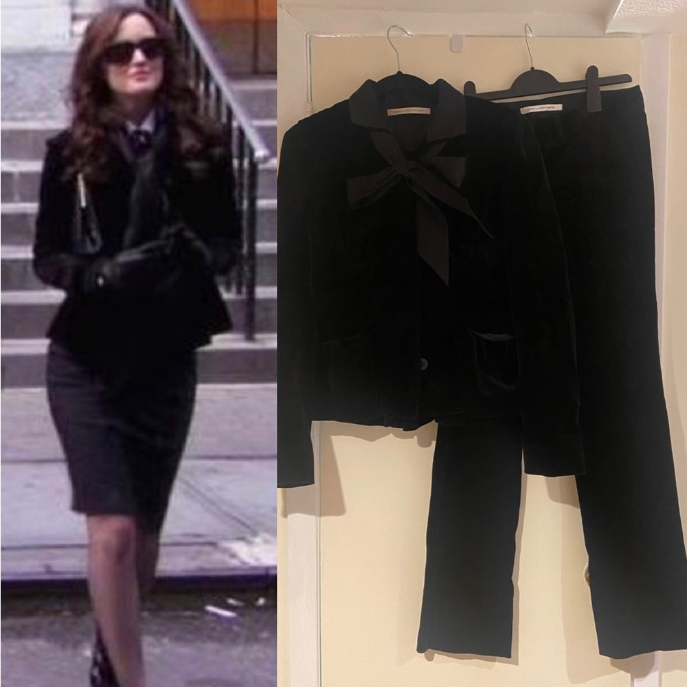 Diane Von Furstenberg Velvet Suit Blair Waldorf Gossip Girl